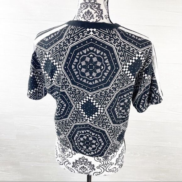 Adidas Jersey Printed Kaleidoscope Cropped Top - Picture 7 of 9